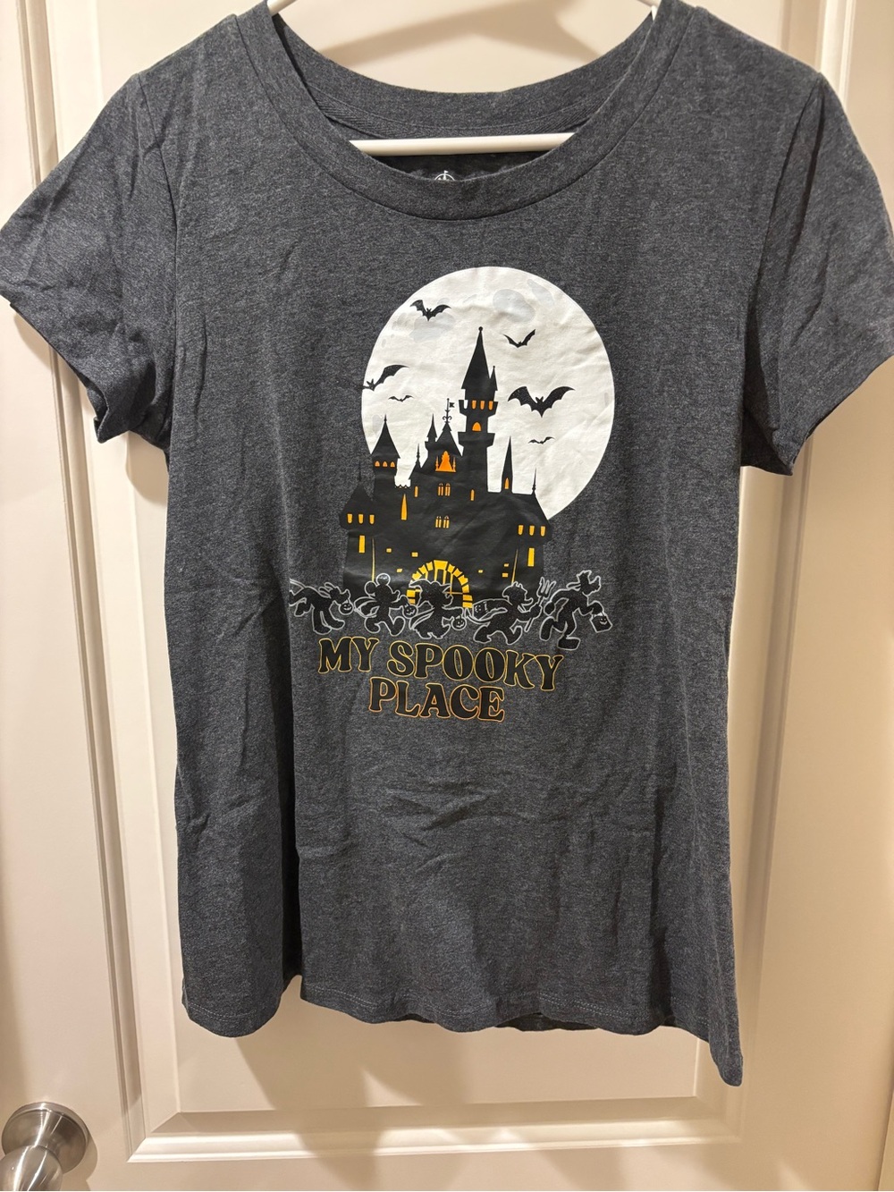 Disney Gray Halloween 'My Spooky Place' Castle Graphic Tee